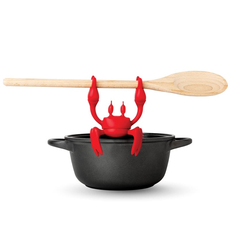 OTOTO Red The Crab Silicone Utensil Rest - Kitchen Gifts, Silicone Spoon Rest - Heat-Resistant Kitchen - Steam Releaser, Chopstick Rests & Holders - Image 1